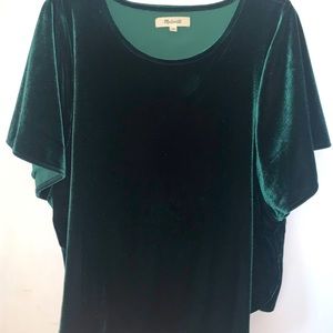 Madewell velvet butterfly top